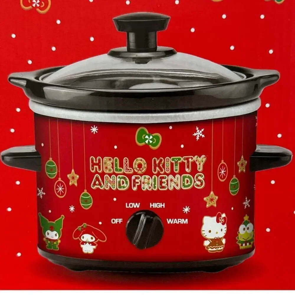 HELLO KITTY SLOW COOKER 2 QUART RED POT RARE COLLECTIBLE  KAWAII SANRIO HOLIDAYS